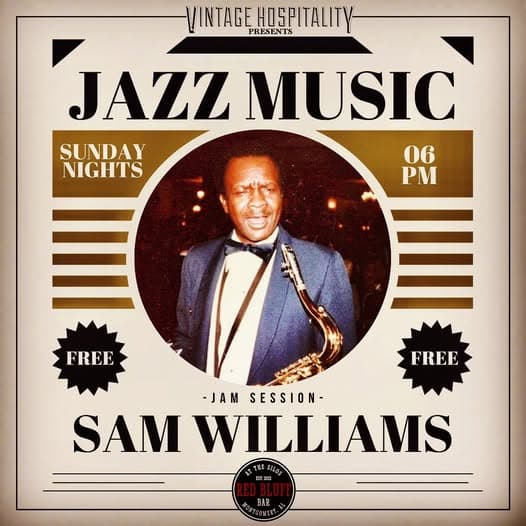 Flyer for Sam Williams Jazz on the River